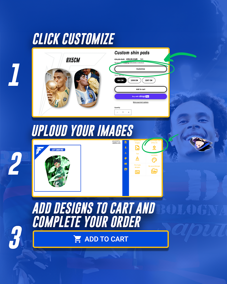 Custom Flair Fútbol Mini Pads