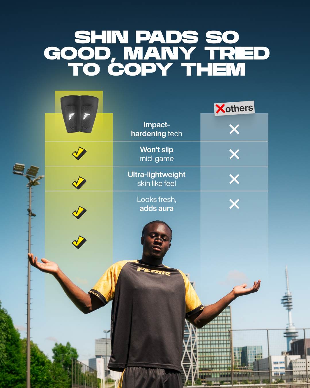 Built-In Shin Pads