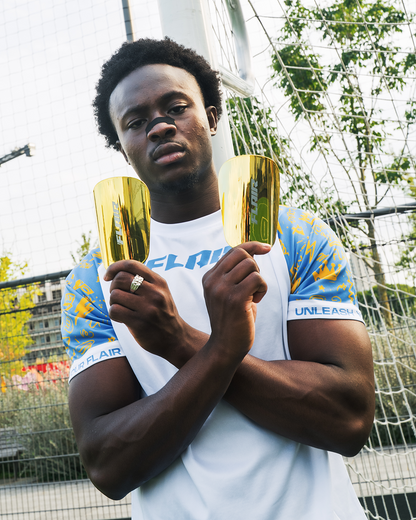 Gold shin pads