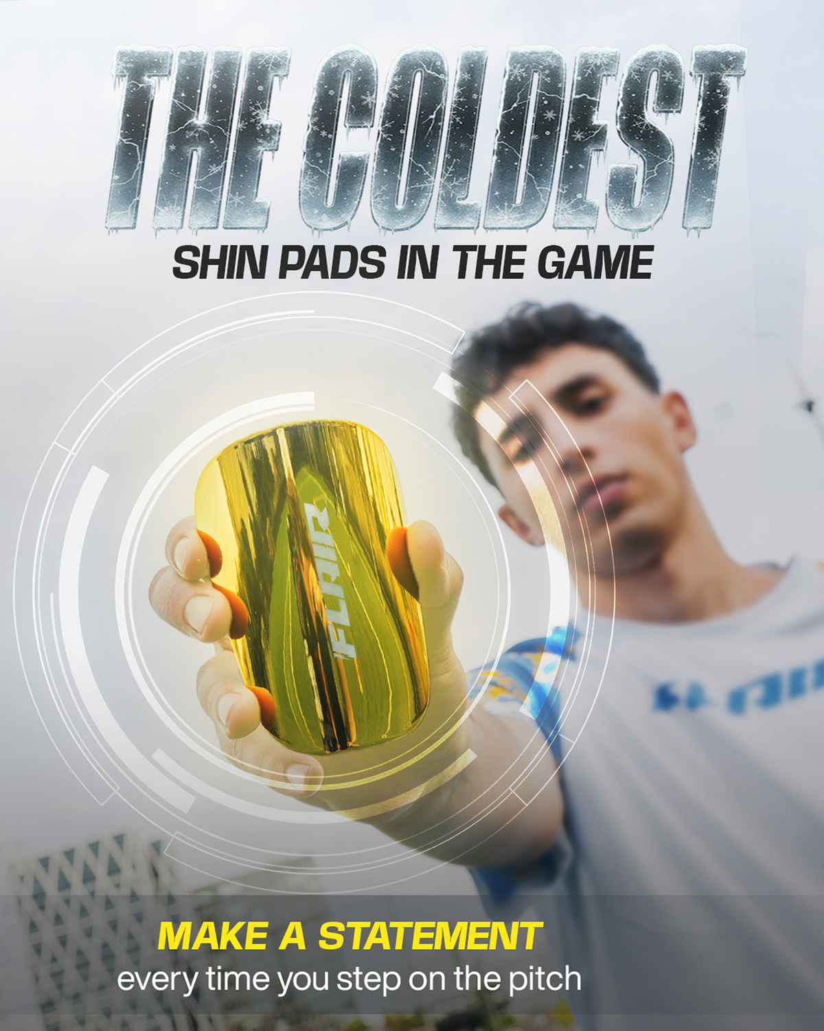 Gold shin pads
