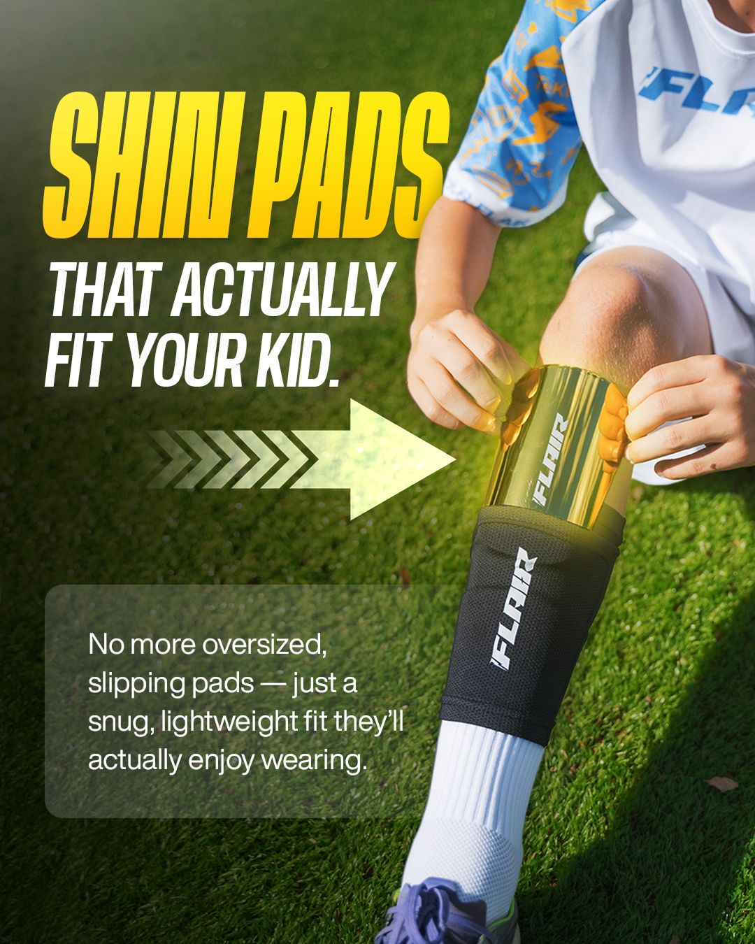 Kids Gold Shin pads